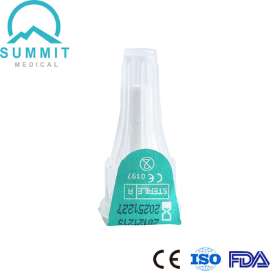 Εξαιρετικά λεπτές ανώδυνες βελόνες 32G 8mm μανδρών ινσουλίνης με τρι-λοξευμένη τη Siliconized βελόνα