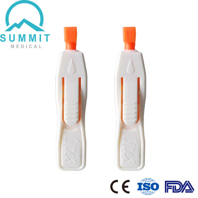 βελόνα νυστεριών ασφάλειας βάθους 21G 1.8mm με την πλαισιωμένη γρήγορη δοκιμή ενεργοποίησης κουμπιών ώθησης