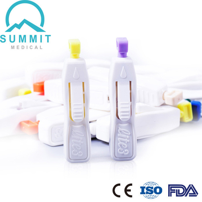 βελόνα νυστεριών ασφάλειας βάθους 21G 1.8mm με την πλαισιωμένη γρήγορη δοκιμή ενεργοποίησης κουμπιών ώθησης