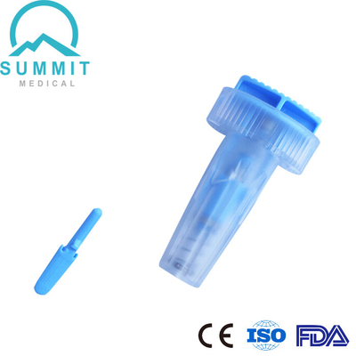Αποστειρωμένο νυστέρι 28G 1.6mm κουμπιών ώθησης για τη δοκιμή γλυκόζης αίματος
