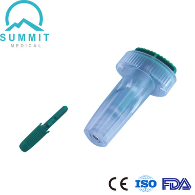 Ενεργοποιημένο κουμπί νυστέρι 21G 1.8mm ασφάλειας για την άνετη δειγματοληψία αίματος