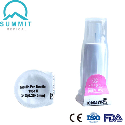 Εισελκόμενη βελόνα 31G 5mm μανδρών ινσουλίνης ασφάλειας με το σύστημα κλειδώματος για την ανώτατη προστασία