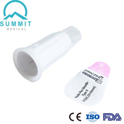 Ultra-Thin διαβητική βελόνα μανδρών ασφάλειας για τις άνετες εγχύσεις, 31G 8mm, 100 PC