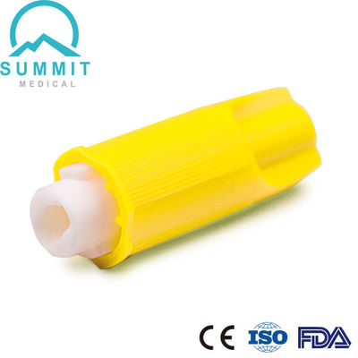 Αποστειρωμένη βελόνα 26G 1.6MM νυστεριών ασφάλειας συλλογής αίματος κίτρινα 100 κομμάτια ανά κιβώτιο