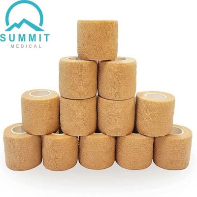 Hypoallergenic 5cmx4.5m μη υφανθείς ελαστικός συνεκτικός επίδεσμος αυτοκόλλητος