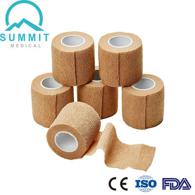 Hypoallergenic 5cmx4.5m μη υφανθείς ελαστικός συνεκτικός επίδεσμος αυτοκόλλητος