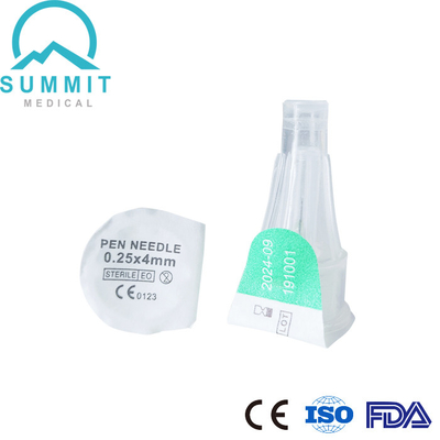 31G μίας χρήσης βελόνες 0.25*4mm εγχύσεων ινσουλίνης βελόνων μανδρών ινσουλίνης πράσινες
