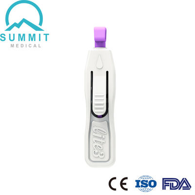 Καινοτόμο ποιοτικό κουμπί ενεργοποιημένης ασφάλειας Λανσέτα αίματος 26G 28G Βαθμός 1,8mm