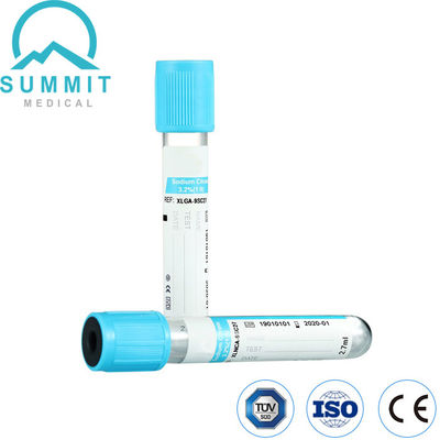 2.7 ml σωλήνα σιταρίου νατρίου, ανοιχτό μπλε πάνω, με πρόσθετο σιταρίου νατρίου 3,2%